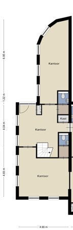 Plattegrond - Dommelstraat 39, 5347 JK Oss - kantoor bg.jpg